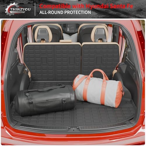 Cargo Mat & Backrest Mats for 2021-2023 Hyundai Santa Fe 5 Seats - Image 5