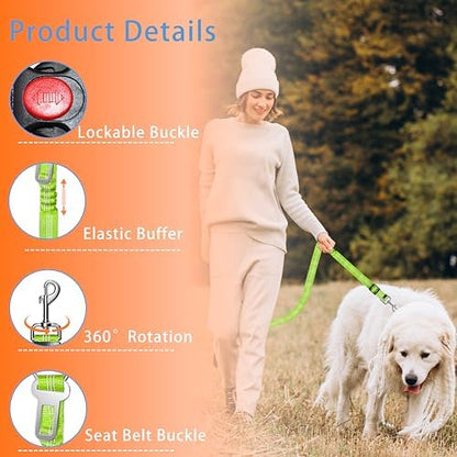Seyezo Dog Car Seat Belt for Car, 2 Piece Set Retractable Dog Car Harness - Image 2