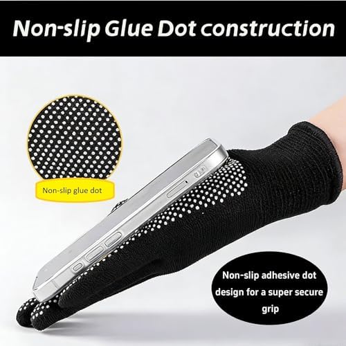 6 Pairs Work Gloves with Anti-Slip Grip Dots - Image 6