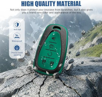 for Chevy Key Fob Cover, 5 Buttons TPU Leather Texture Key Cover - Image 3