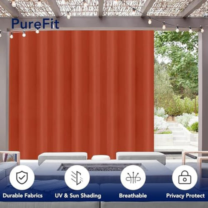 PureFit Outdoor Curtains for Patio Waterproof Weatherproof Outside Curtains - Image 3