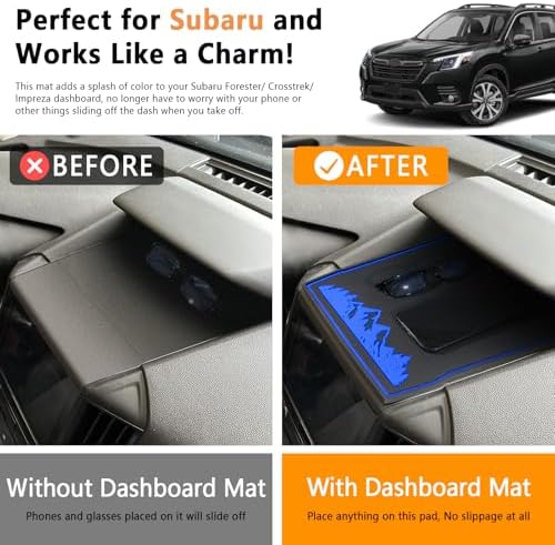 Dashboard Mats for Subaru Crosstrek Accessories 2018-2023, Forester 2019+ - Image 3