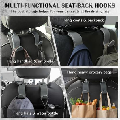 Car Seat Headrest Hook 55lb Heavy Duty Metal Hanger - Image 2