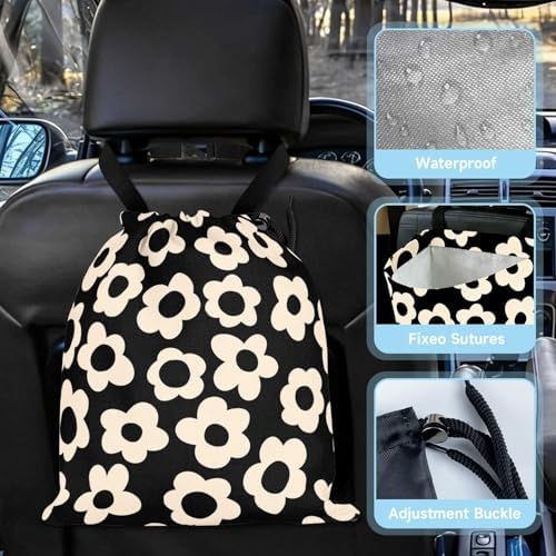 Black Flower Car Trash Bag - Image 3