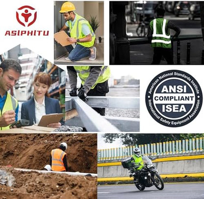 Reflective Safety Vest for Men Women Construction Vest ANSI Standard AP1 - Image 6