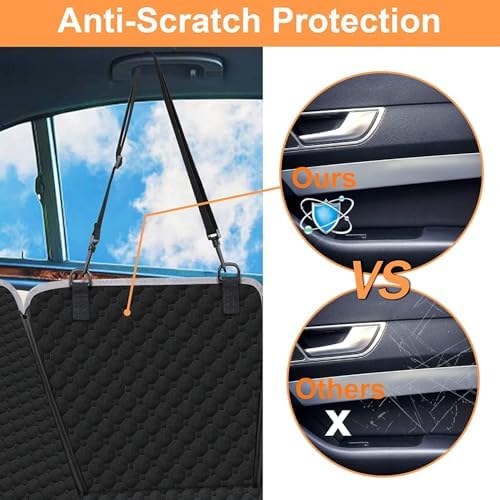 Mancro Dog Car Seat Cover for Back Seat, Waterproof Dog Hammock for Car - Image 2