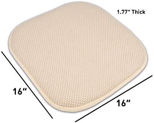 Sweet Home Collection Memory Foam Honeycomb Nonslip Back 16" x16" Chair/Seat - Image 4