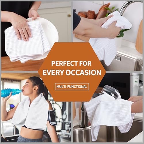 Microfiber Waffle Hand Towels, 2 Pieces, Fast Drying, Lint Free 430 GSM - Image 6