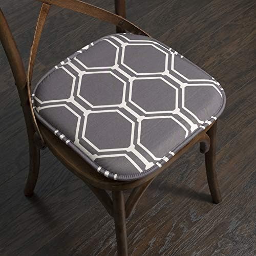 Sweet Home Collection Chair Cushion Memory Foam Pads Honeycomb Pattern Slip Non - Image 2