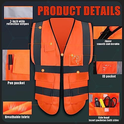 Leumoi 30 Pack Reflective Safety Vest - Image 3