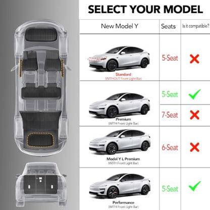 SUPER LINER Tesla Model Y Floor Mats 2025 2026 2027 11-Piece Set TPE - Image 2