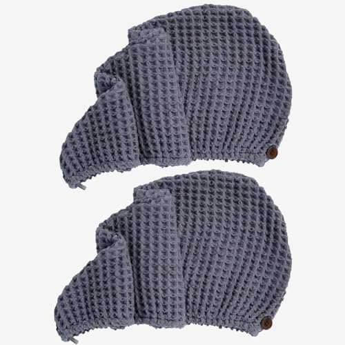 Luxury Organic Japanese Cotton Hair Drying Waffle Towel Wrap by KOSMU
