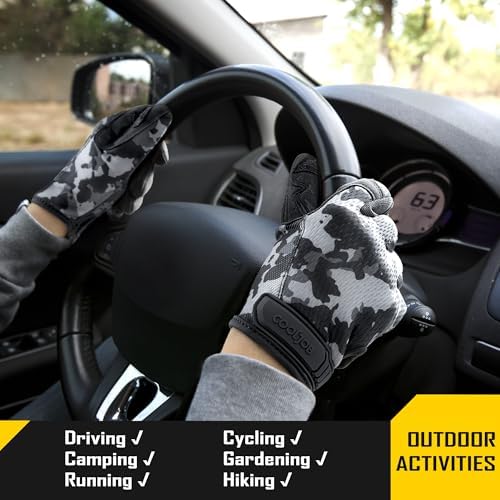 COOLJOB Mechanic Safety Work Gloves, Enhanced Anti-Slip Grip Tactical Gloves - Image 5