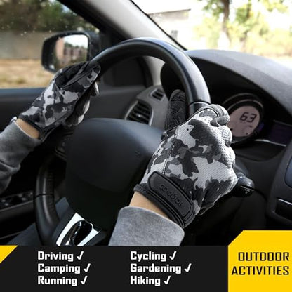 COOLJOB Mechanic Safety Work Gloves, Enhanced Anti-Slip Grip Tactical Gloves - Image 5
