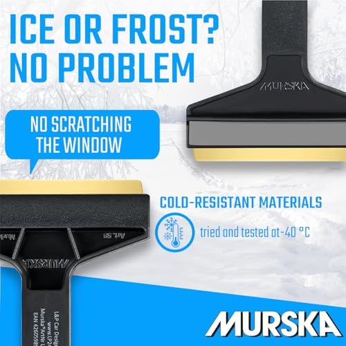 Car Ice Scraper Long Handle Ice Scraper Brass Blade 2 Pack 14, 5 inch Ice - Image 5