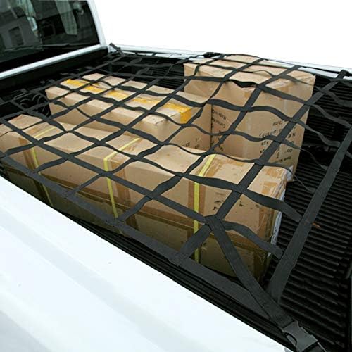 Cargo Net for Pickup Truck Bed Adjustable Cross Strap Competiable Tailgate by LT+Sport