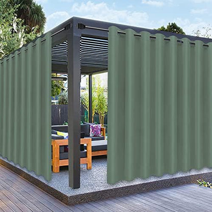 PureFit Outdoor Curtains for Patio Waterproof Weatherproof Outside Curtains by PureFit