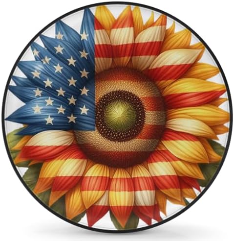 Sunflower Spare Tire Cover 17in Spare Wheel Covers Tire Storage Cover by YoYoYuchong