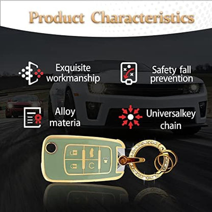 Vrasly Compatible with Chevy Key Fob Cover with Keychain Lanyard - Image 3