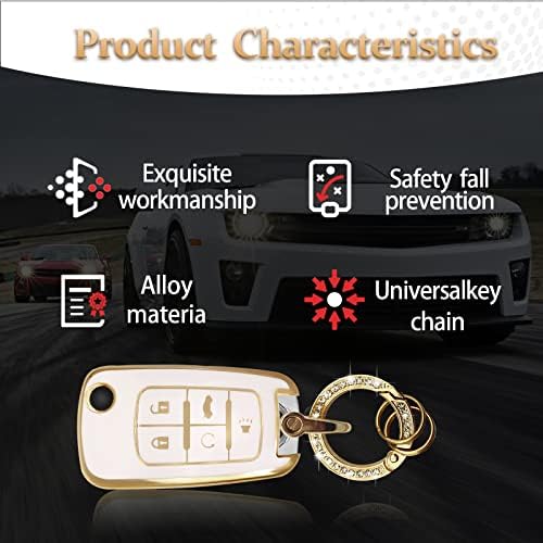 Vrasly Compatible with Chevy Key Fob Cover with Keychain Lanyard - Image 3