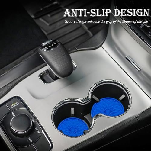 4 Pack Silicone Car Cup Holder Coaster – 2.75 Inch Non-Slip Drink Mat, - Image 3
