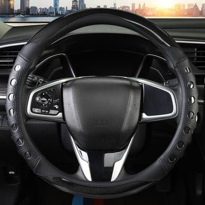 PU Leather Car Steering Wheel Cover - Image 2
