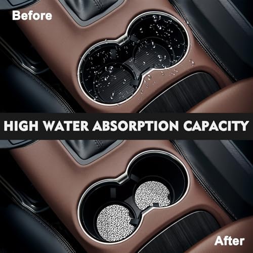 2 Pack Car Coasters for Cup Holders, Cute Car Accessories Interior - Image 2