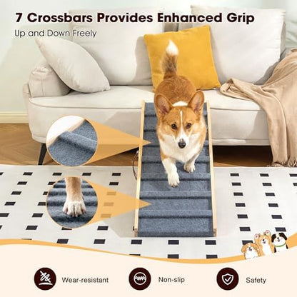 Dog Ramp for Bed, 35.4" Pet Ramp for Small & Large Dogs - Image 2