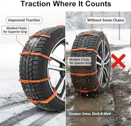 Universal Reusable Anti-Skid Nylon Tire Chains, Emergency Traction Straps - Image 3