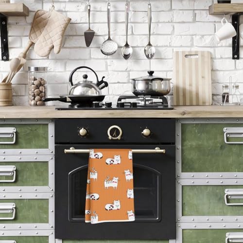 Cartoon Cat Kitchen Towel, Cute Cat Lover Gifts - Image 5