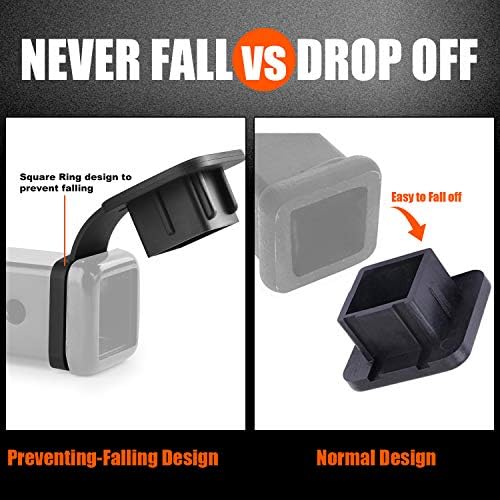 CZC AUTO 2 Inch Trailer Hitch Cover Plug Cap Insert, 2 Pack - Image 3