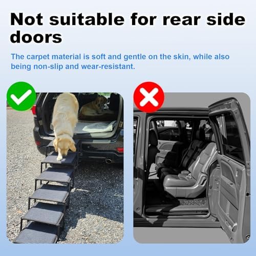Extra Wide Dog Ramp for Car Truck and SUV Dog Stairs for Large Dogs Folding Pet - Image 4