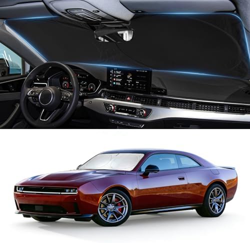 INSAUTO Windshield Sun Shade for Dodge Charger 2011-2024 2025 2026, Custom-Fit by INSAUTO