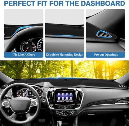 FIILINES Dash Cover for 2018-2023 Chevy Chevrolet Traverse, Dashboard Mat Exact - Image 4
