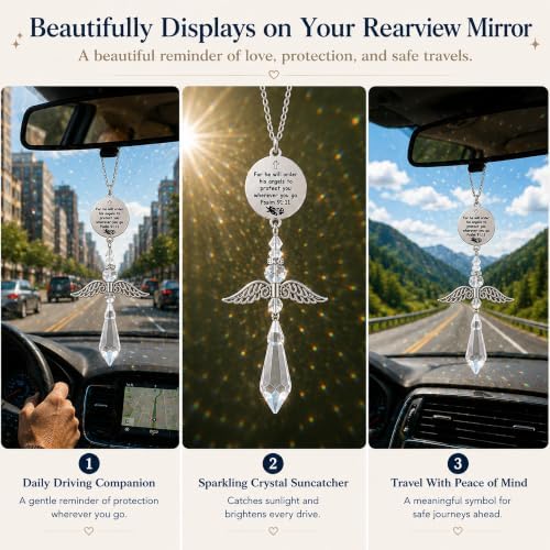 Psalm 91:11 Guardian Angel Car Charm - Image 4