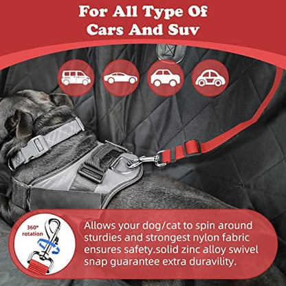 BWOGUE 2 Pack Dog Seat Belt for Car, Headrest Restraint Safety Strap - Image 5