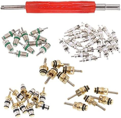 Glarks 51Pcs Car Air Conditioner Valve Core Schrader Valve Cores Accessories - Image 4