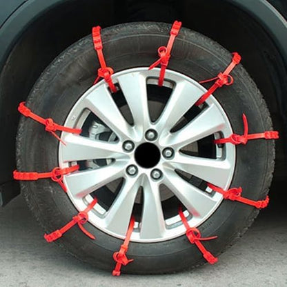 Gadpiparty 10pcs Car Snow Chains Tire Cable Ties Anti-skid Emergency Zip Straps - Image 6