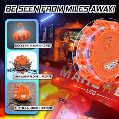 Marcala LED Road Flares 1-Pack | DOT Compliant LED Road Flares Car Emergency - Image 5