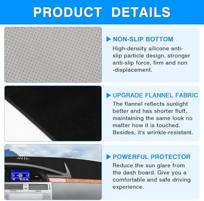 Autorder Dashboard Cover Mat for Toyota Avalon 2005-2010 Accessories Dash Cover - Image 6