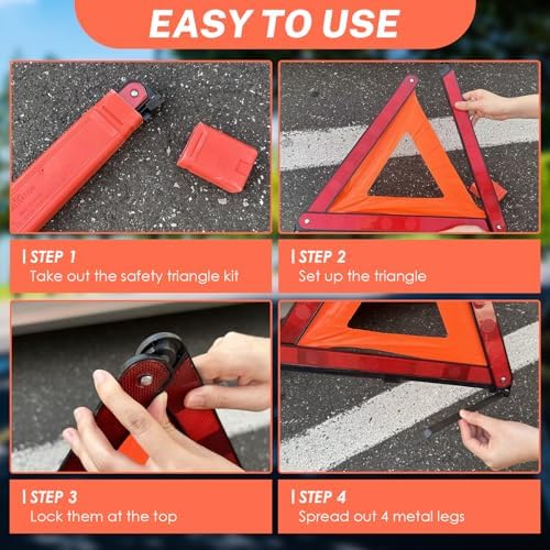 NATGAI 3 Pack Emergency Warning Triangles Kit - Image 6