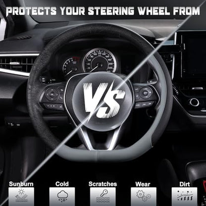 SEG Direct D Shaped Steering Wheel Cover 14.5-15 inch - Image 4