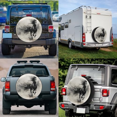Spare Tire Cover for RV Trailer, Animals Horse Tire Covers Universal Fit for - Image 7