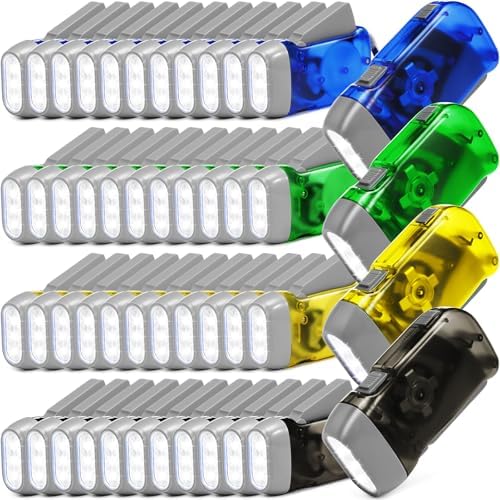 Retisee 48 Pcs Hand Crank Flashlight No Battery Required Torch Light Manual by Retisee