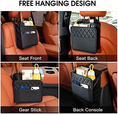 FrgKbTm Car Seat Back Hanging Bag Car Document Holder Multi-Pocket Bottle Bag - Image 5