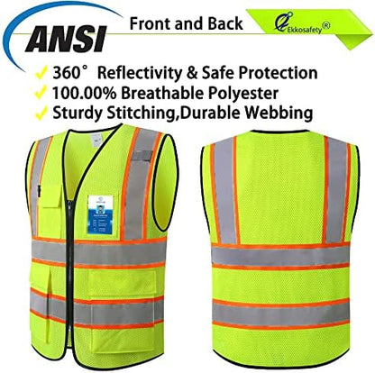 Reflective Mesh Safety Vest for Men Women - Image 4