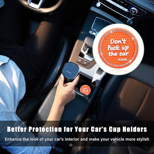 Ziciner 2 Pack Bling Car Cup Holder Coaster, 2.75 Inch Anti-Slip Auto Insert - Image 4