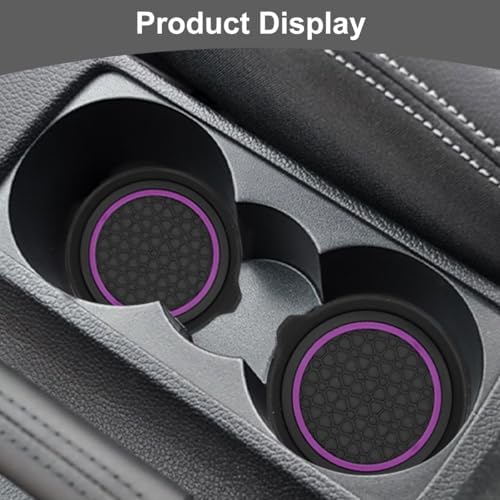 HZEL Car Cup Holder Coasters, Recessed Automotive Drink Mat Decoration - Image 6