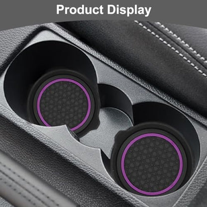 HZEL Car Cup Holder Coasters, Recessed Automotive Drink Mat Decoration - Image 6