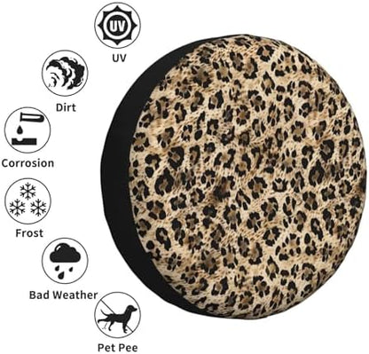 KiuLoam Hipster Leopard Cheetah Print Animal Spare Tire Cover Polyester - Image 5